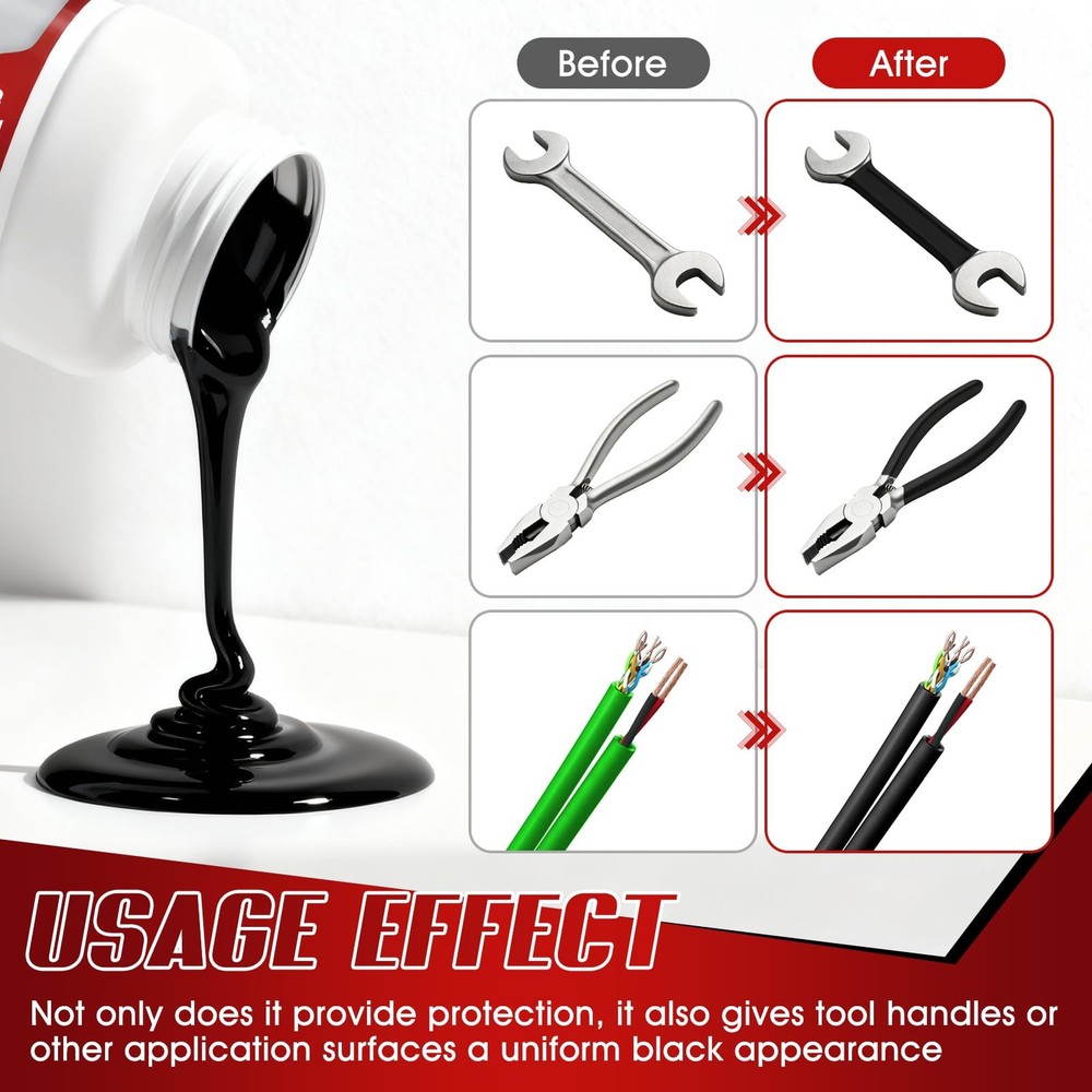 10.5oz Rubber Dip for Tools, Tool Dip Rubber Coating, Tool Handle Dip Coating...