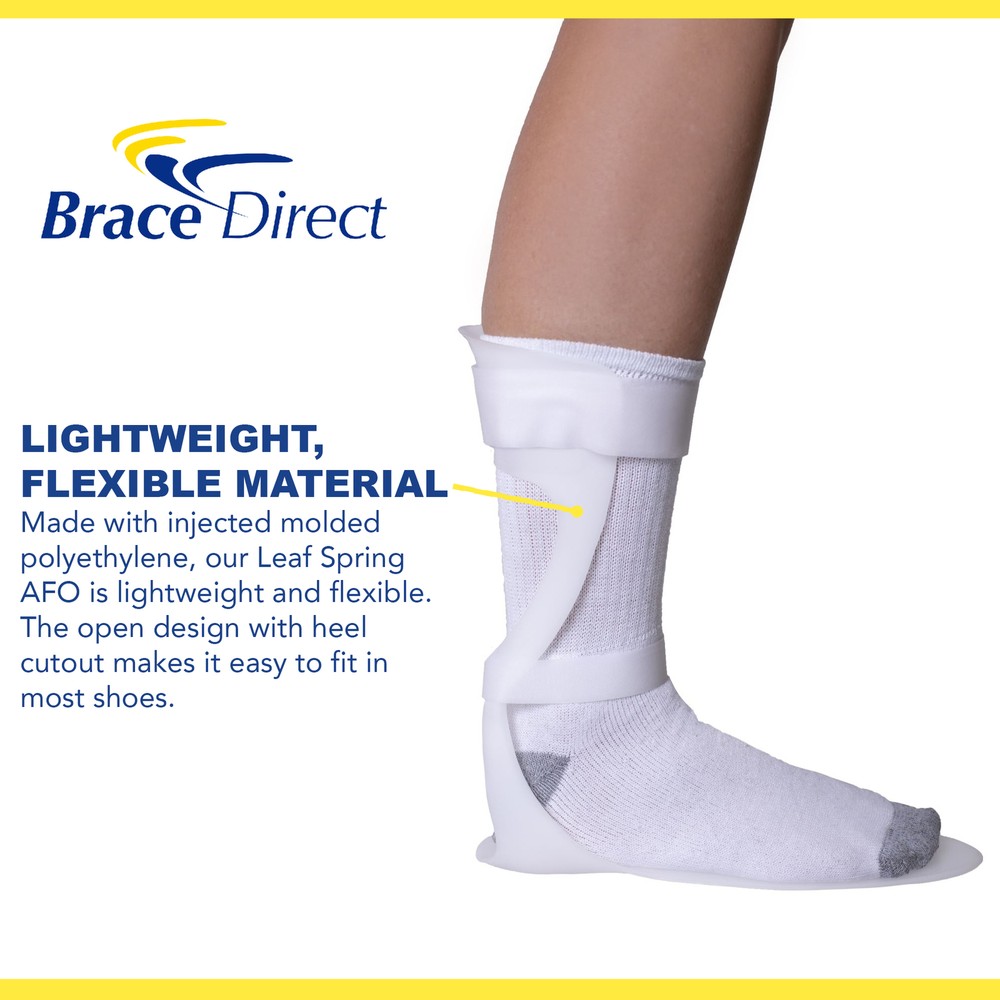 Leaf Spring AFO Brace for Flaccid Foot Drop/ Trimmable