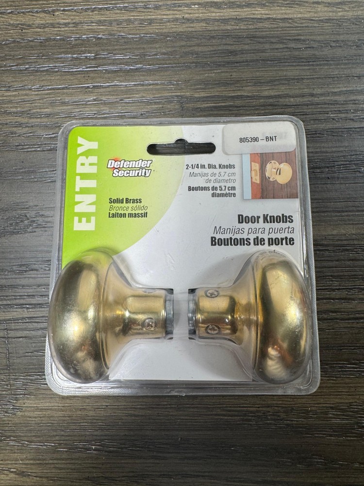 Entry Defender Security Door Knobs 805390-BNT
