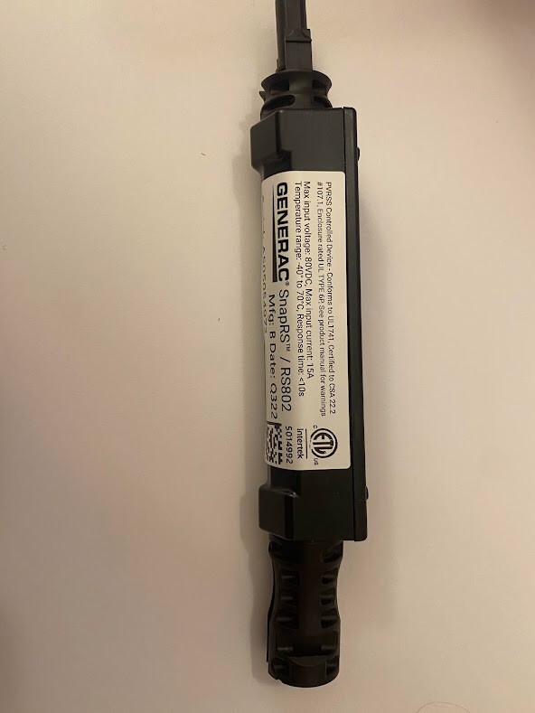 Generac RS802 SnapRS Inline Disconnect Device