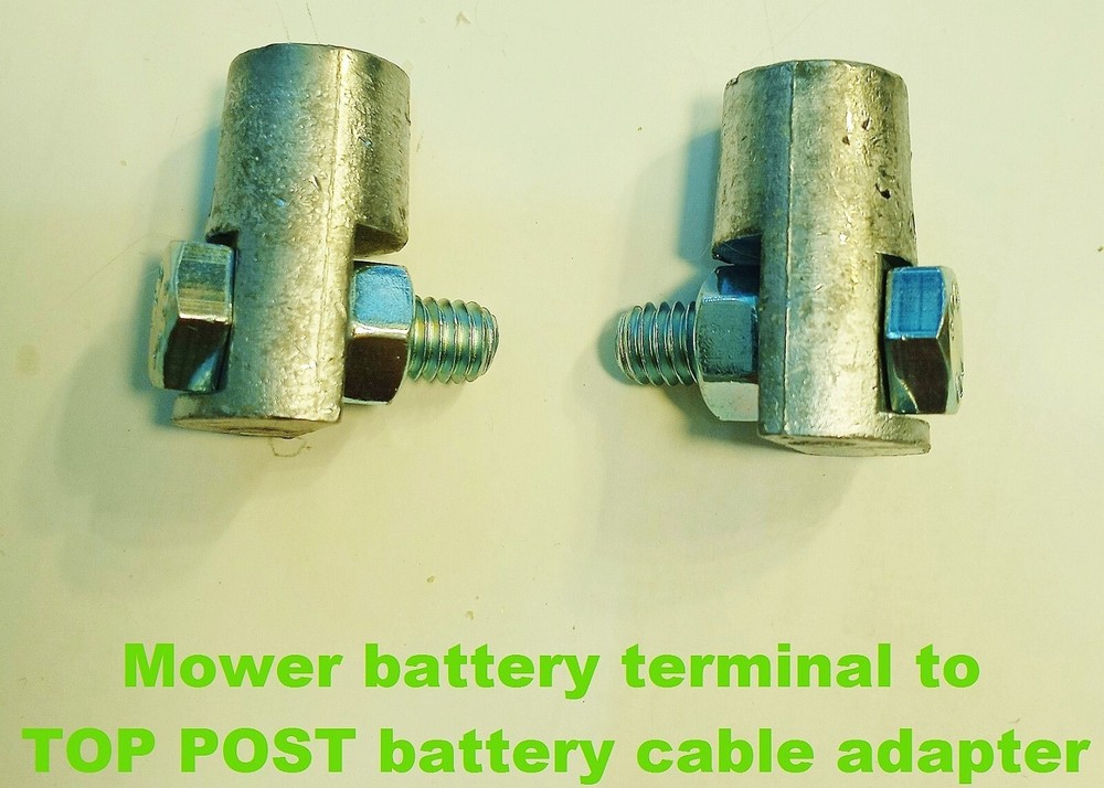 Flag Terminal Mower Tractor Battery to TOP Post cable adapter Group U1 Lead x 2