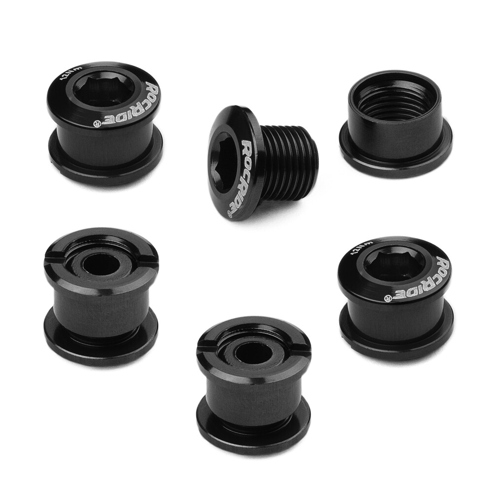 RocRide Single Chainring Bolts in Aluminum or Steel. Pack of 5.