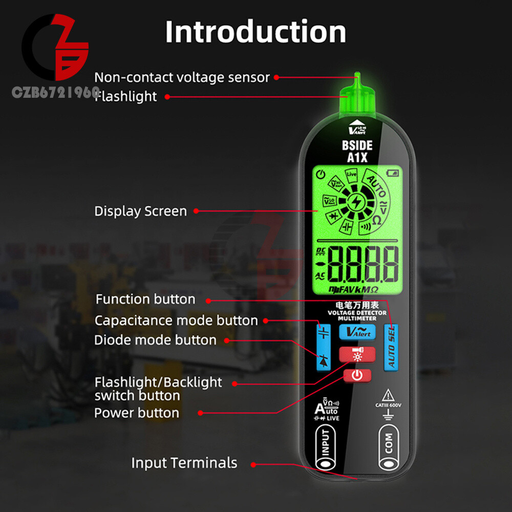 A1X Mini Multimeter LCD Digital Tester Voltage Detector DC/AC Voltage Resistance
