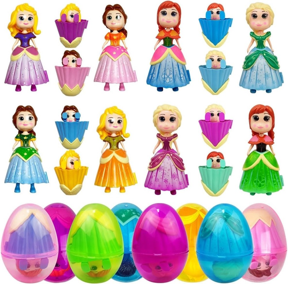 Transforming Princess Easter Eggs - 8 Pack for Creative Playtime Adventures