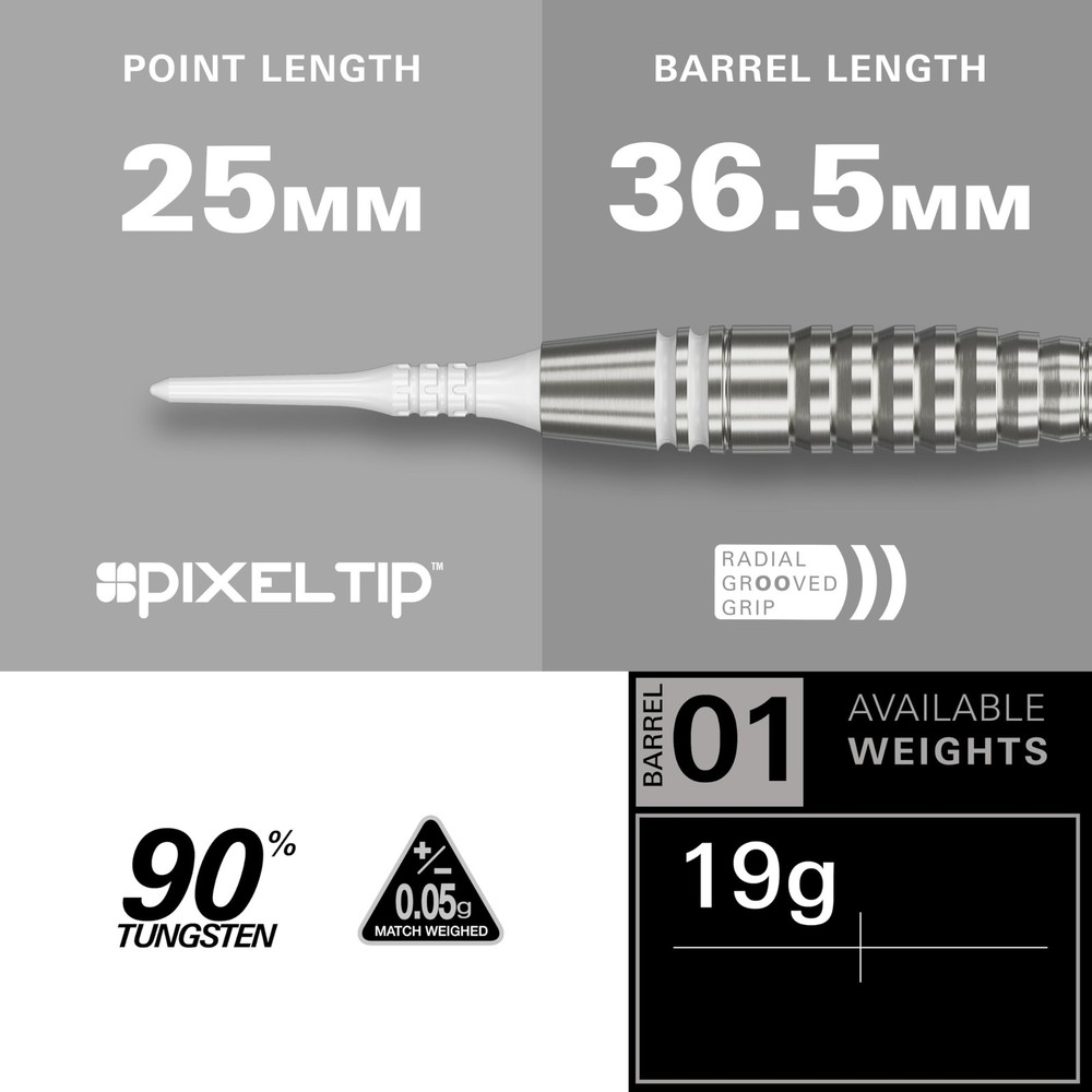 COLOURS GEN4 WHITE 90% 19G 2BA SOFT TIP