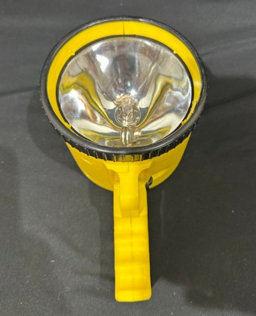 Yellow Rechargeable Spotlight with AC Charge Adapter Camping Boating RV