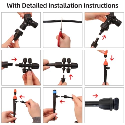 Drip Irrigation System with Water Timer Quick-Connect Automatic Irrigation Kit