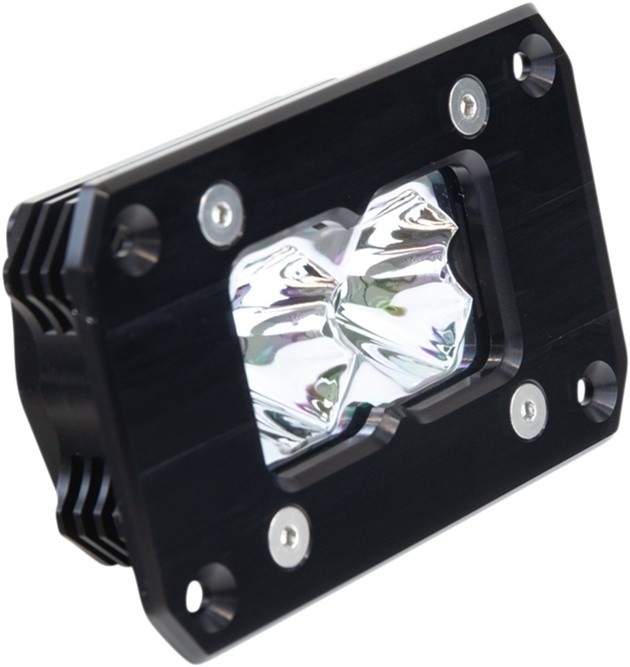 Heretic 6-Series LED Flood Light Each Flush Mount Black 2"