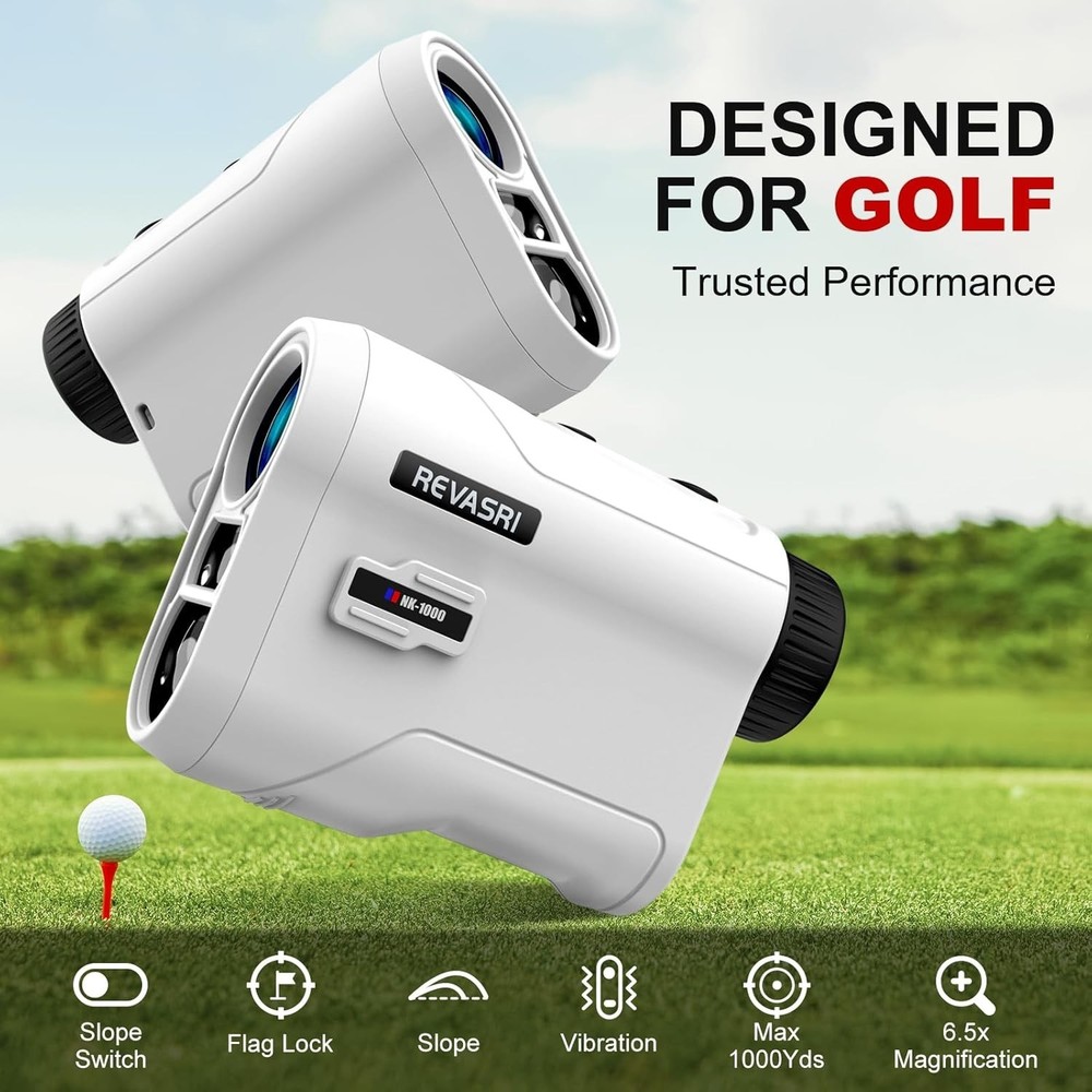 Precision Golf Rangefinder - Slope & Pin Lock Vibration, 1000YDS Accuracy