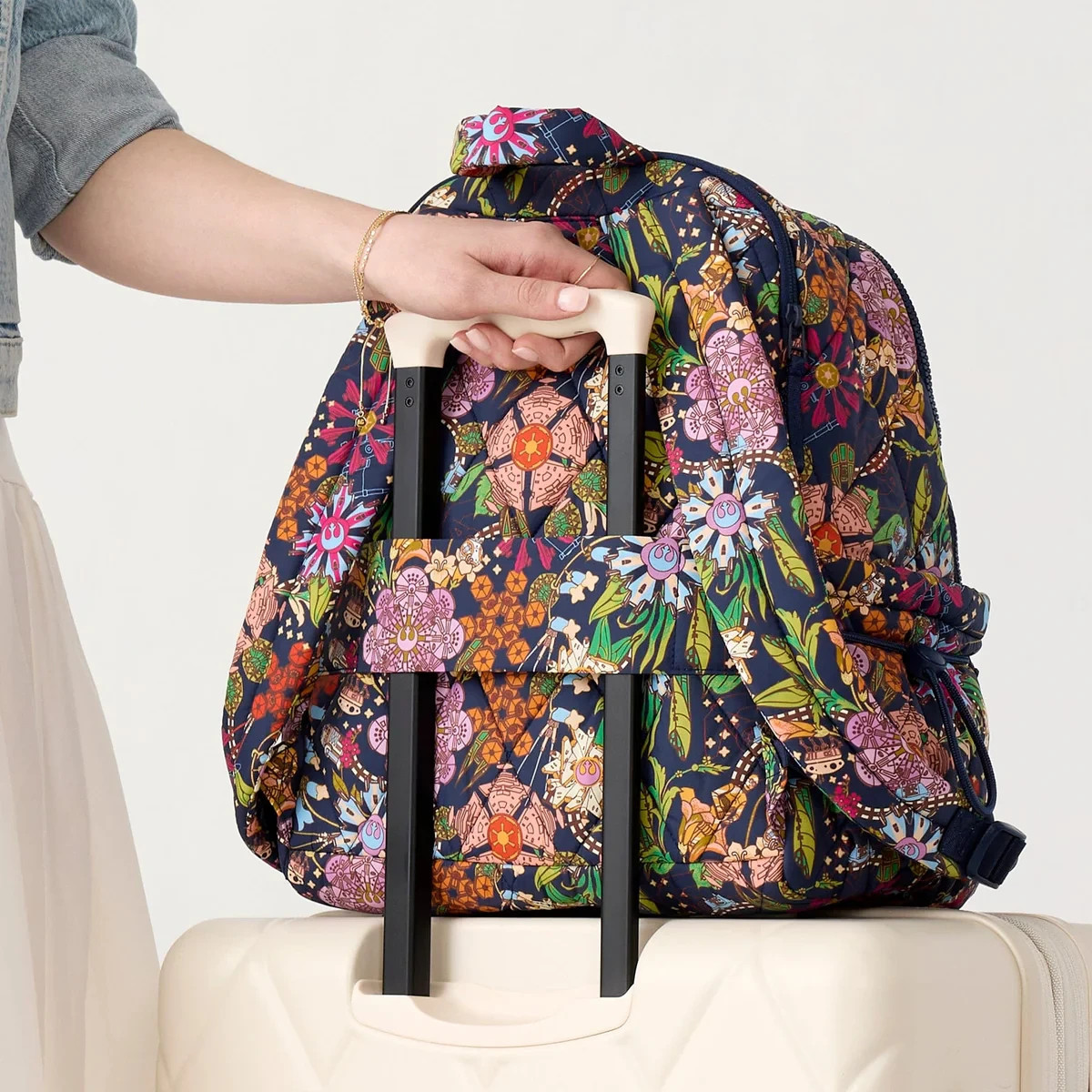 Vera Bradley Disney Star Wars Power the Force Floral Bancroft Backpack FTRWT NEW