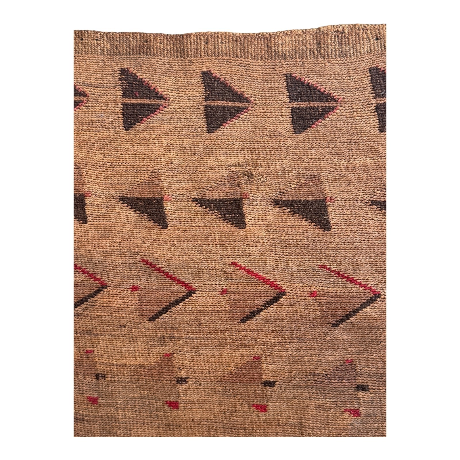 Antique Native American Plateau Nez Perce Double Sided Corn Husk Flat Bag