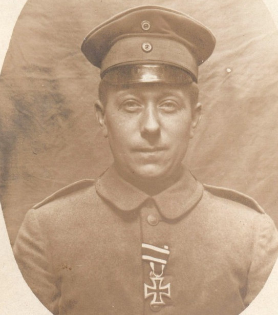 WWI German Soldier Iron Cross Medal Real Photo Postcard RPPC