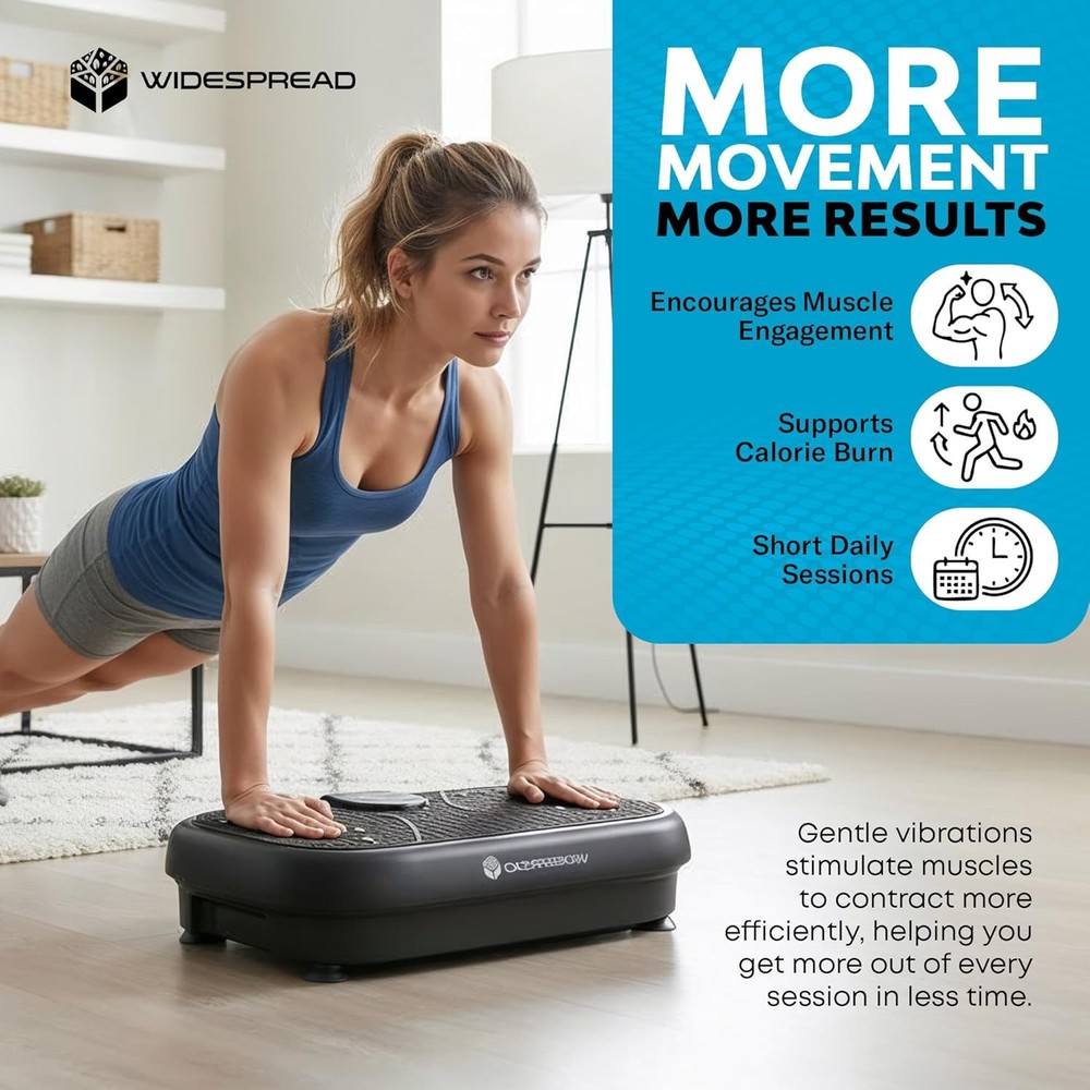 Vibration Plate Exercise Machine, Full Body Shaker Workout Vibrate Stand Shake B