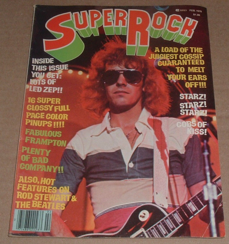 Super Rock Magazine February 1978 Frampton, Led Zeppelin, KISS, Beatles, AC/DC