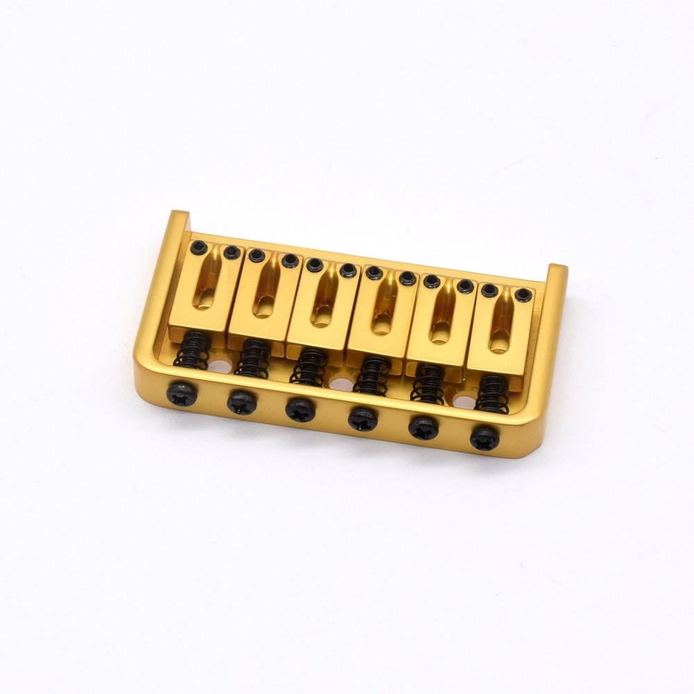 KD By AxLabs 6-String Hardtail Bridge - 3-Screw Mount - Satin Gold