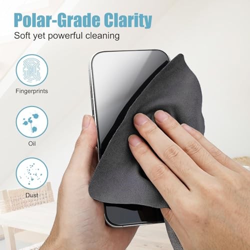 6 Pack Microfiber Cleaning Cloths for Electronics, Camera Lenses, Eyeglasses,