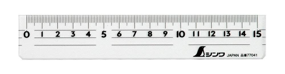 Straight ruler acrylic 15cm 77041