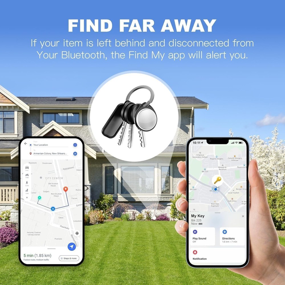 4 Pack Tracker Tags [Apple MFi Certified] Bluetooth Air Tracker Pair with App...