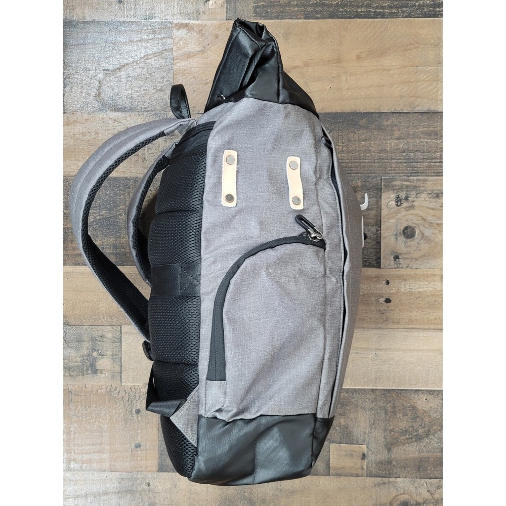 NWT Tocode Laptop BackPack Roll Top USB Anti Theft DaypackWater Repellent Gray