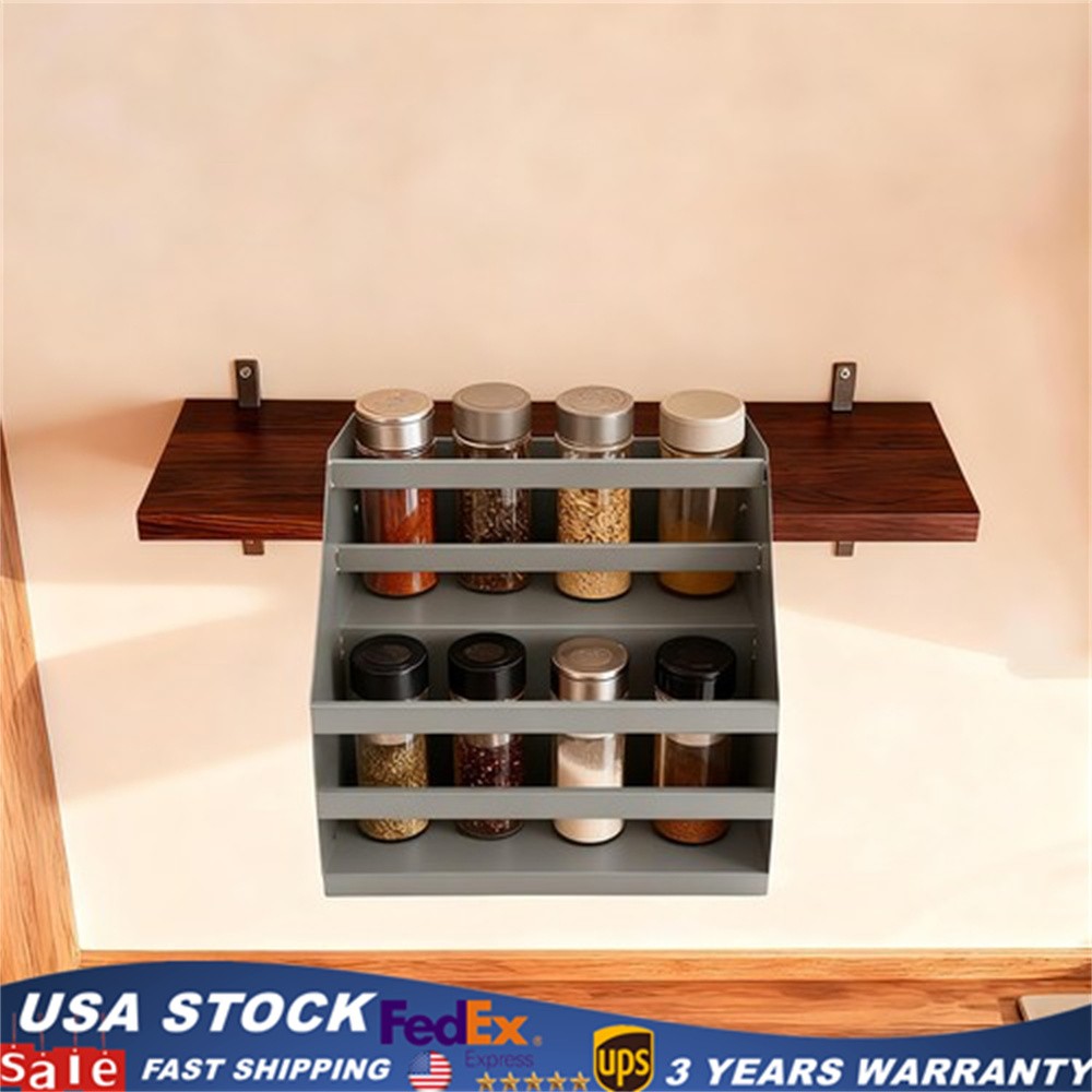 Kitchen Pull Down Shelf Upper Cabinet Wall Cabinet Storage Organizer Spice Rack