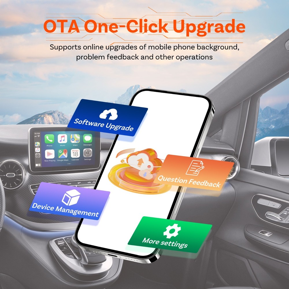 Getpairr USB Auto Wireless CarPlay Adapter For Apple+Android Dongle Plug＆Play