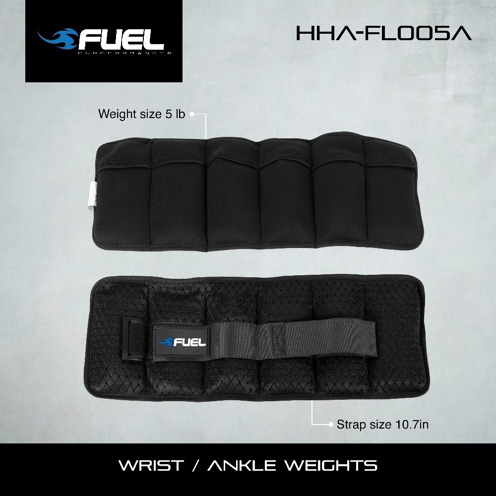 Adjustable Wrist Weights Ankle Weights Set 2.5 lbs Each Pair 6 Removable Straps