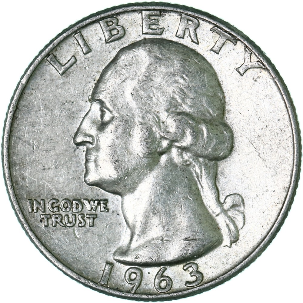 1964 D Washington Quarter 90% Silver Extra Fine XF