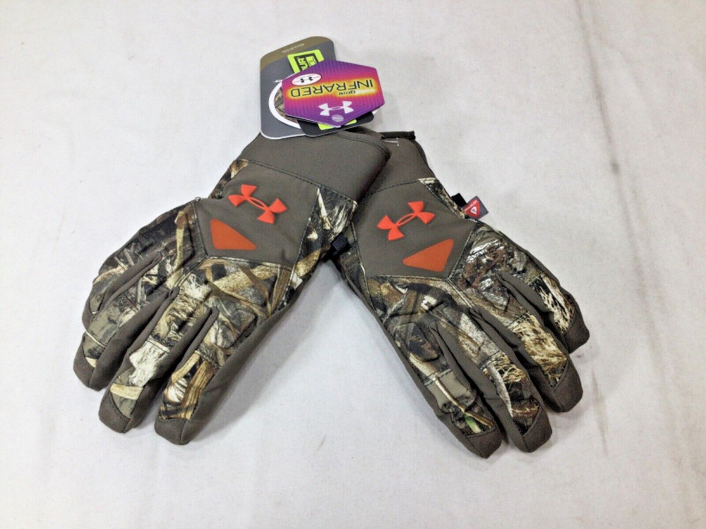 Under Armour Cold Gear Infrared RealTree Max5 Gloves Size Small Scent Control