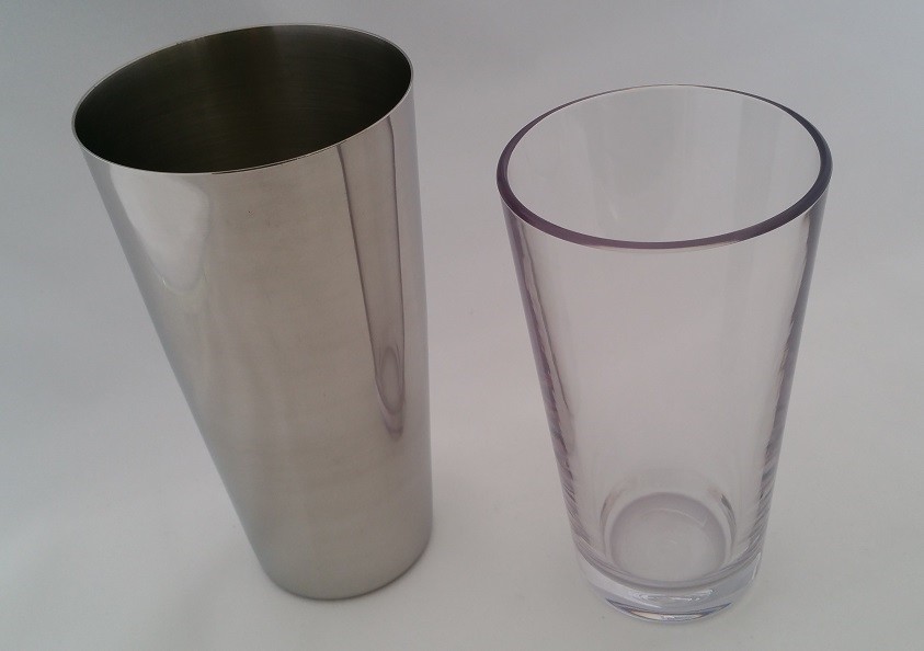 2 Piece BOSTON SHAKER SET SS Tin & Unbreakable Cup Basic Bar Cocktail Mixing Kit