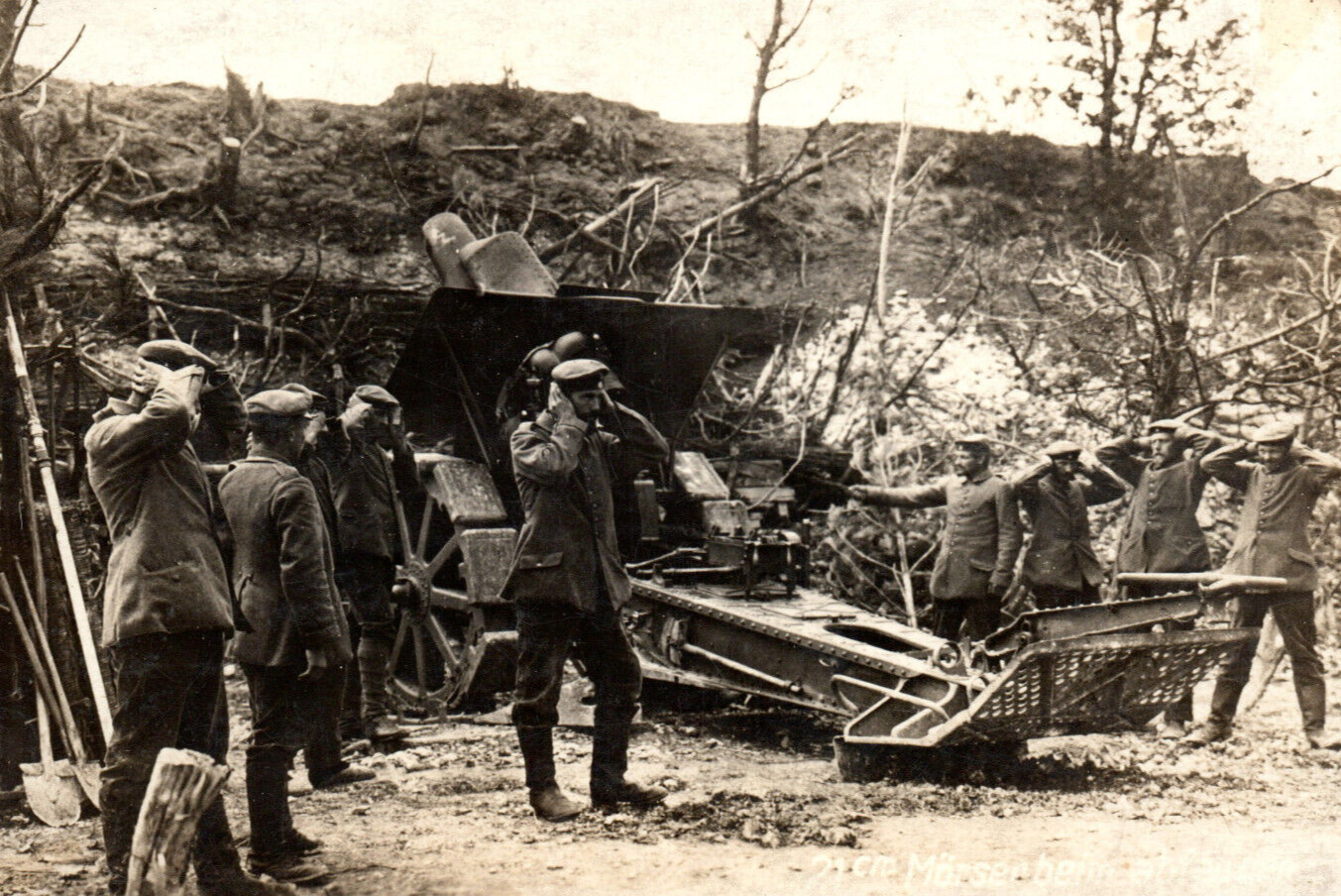 WWI German Howitzer Field Artillery Real Photo Postcard RPPC