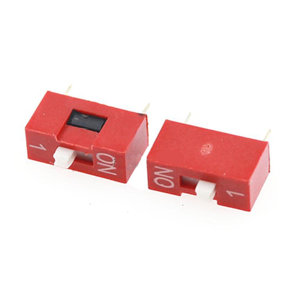 50Pcs Slide Type Switch Module 1-Bit 2.54mm 1 Position Way DIP Red Pitch