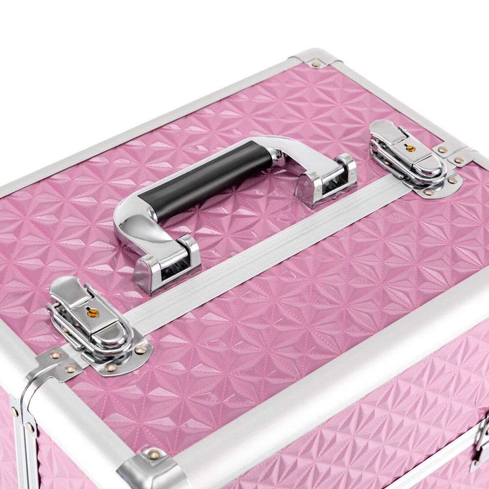 Professional Rolling Makeup Train Case Cosmetic Trolley Makeup Storage Organizer