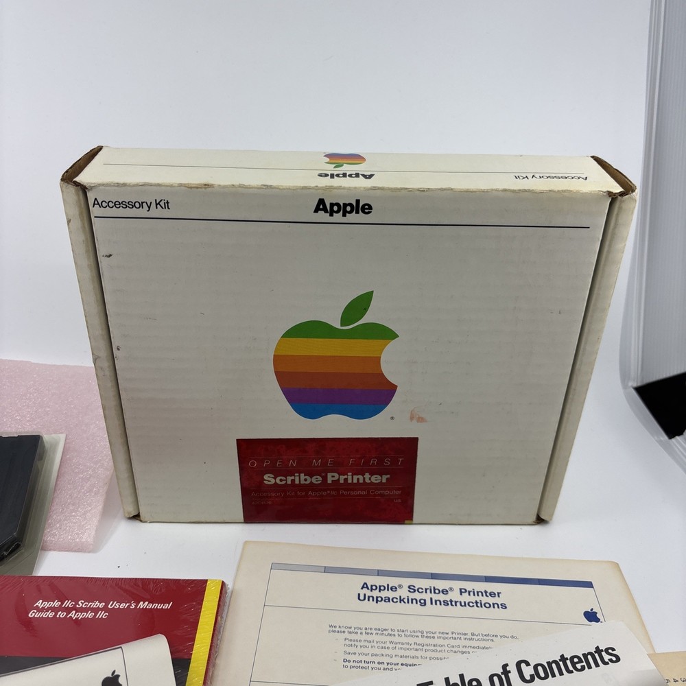 Vintage Apple IIc Scribe Printer Accessory Kit See Photos