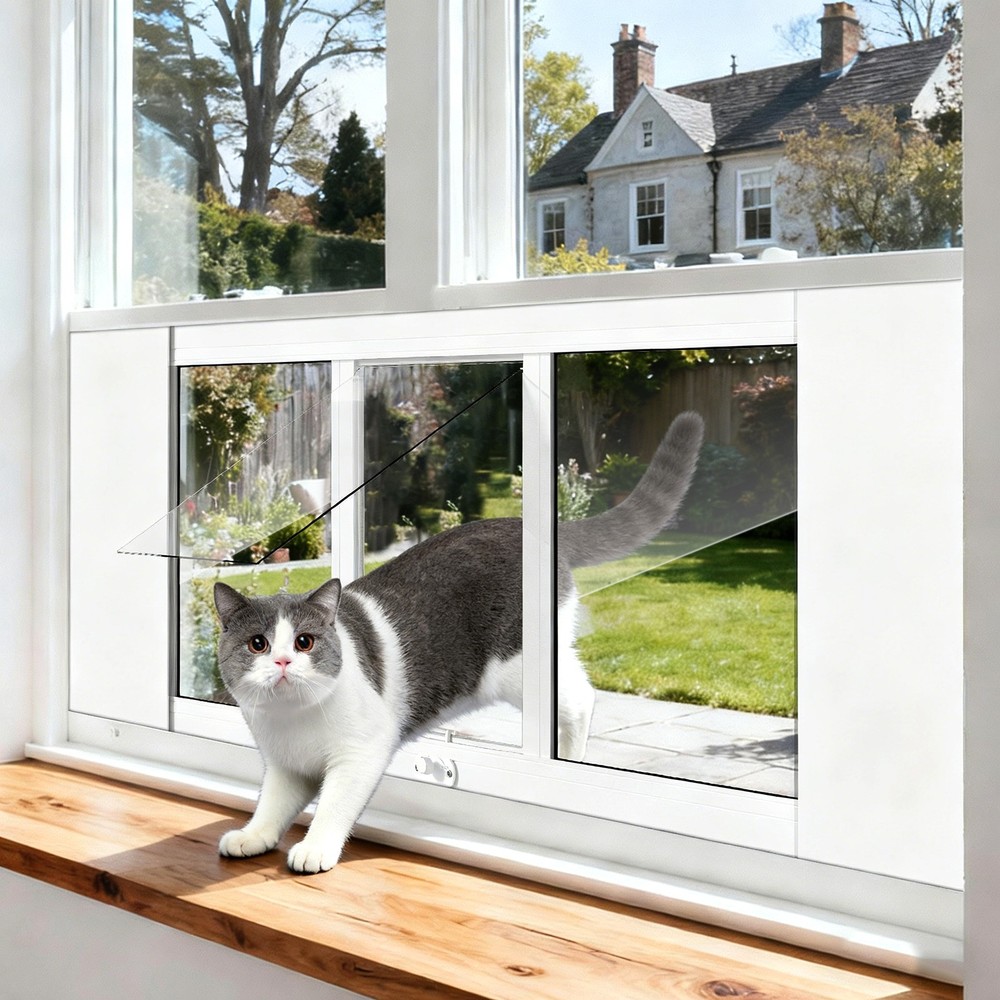 Cat Window Door with Magnets - Quick-Fit Insert for Easy Access