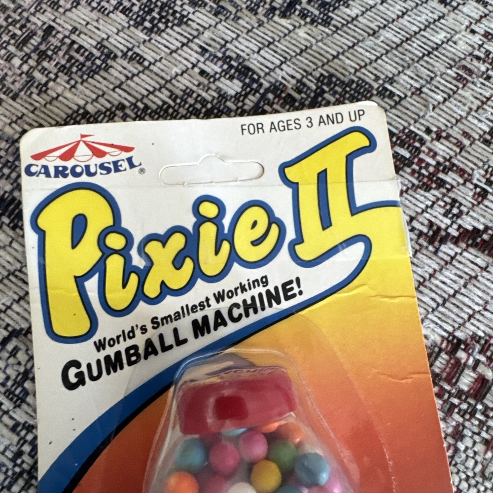Vintage Carousel MINI GUMBALL MACHINE Candy Container 3.5” NIP