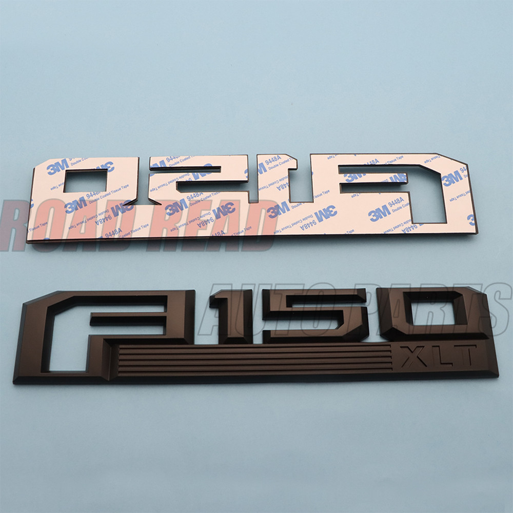 2PCS Fender Emblems For XLT 2015-2020 Replacement Badges Matte Black