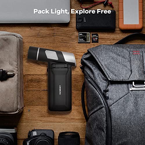 LM203 4" Handheld Digital Microscope with Screen, 200X Portable Black