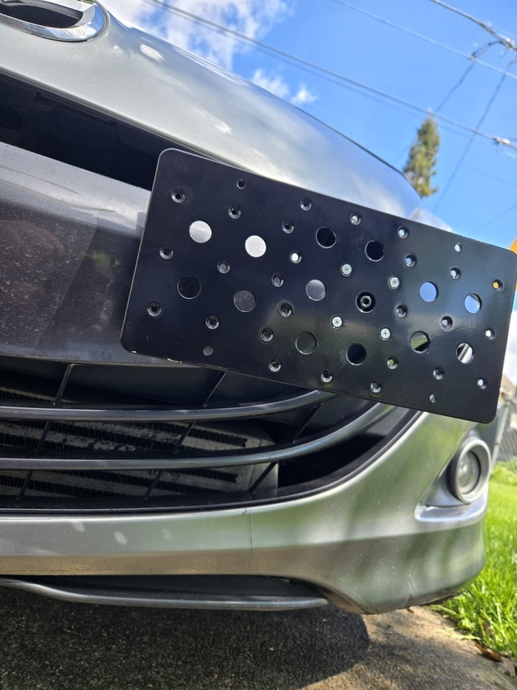 Front Bumper Tow Hook License Plate Mount Bracket Kit For Mazda 3 2010-2013 New