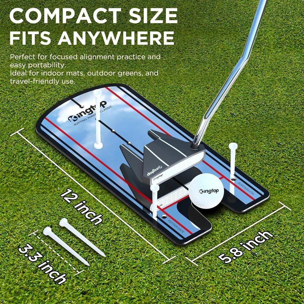 Master Your Putting: Foldable Alignment Mirror for Precision Training Anywhere