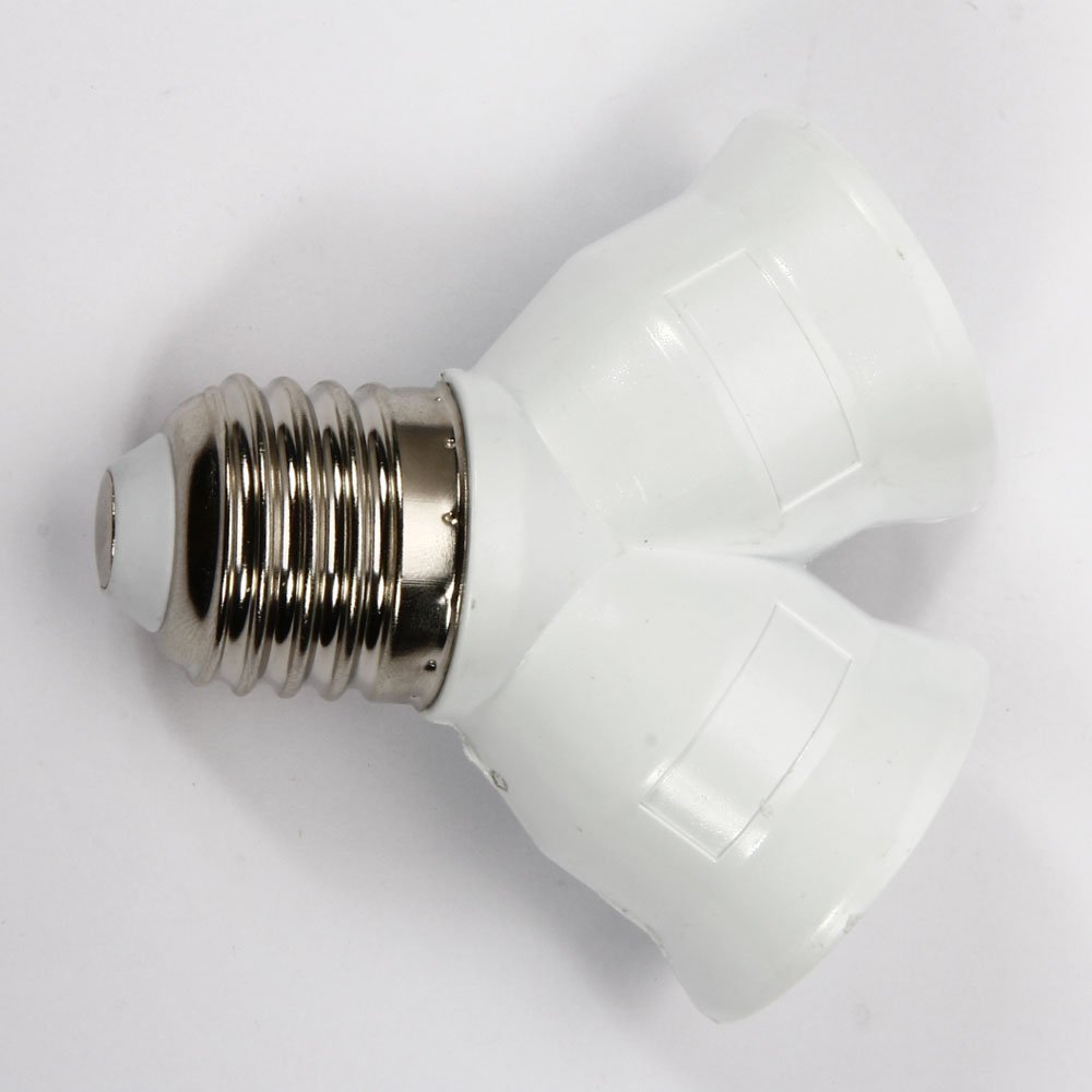 3pcs 2 in 1 Light Socket Splitter Adapter for E26/E27 medium base