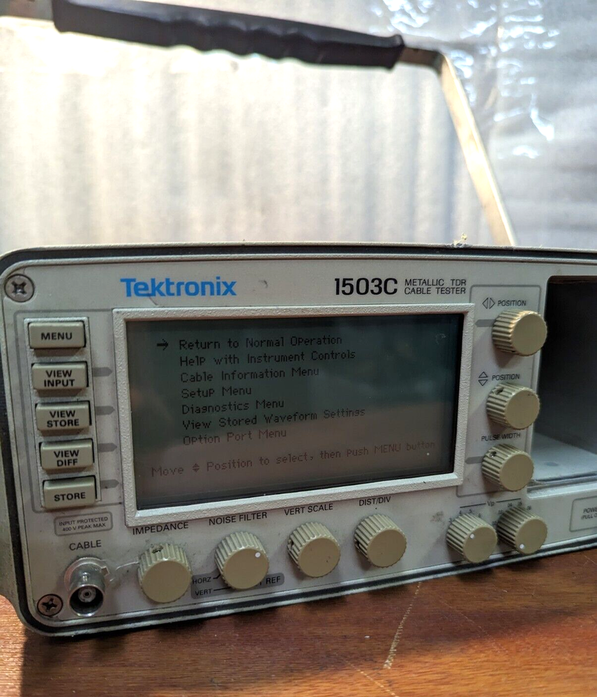 Tektronix 1503c Metallic TDR Cable Tester, "Check Disc".