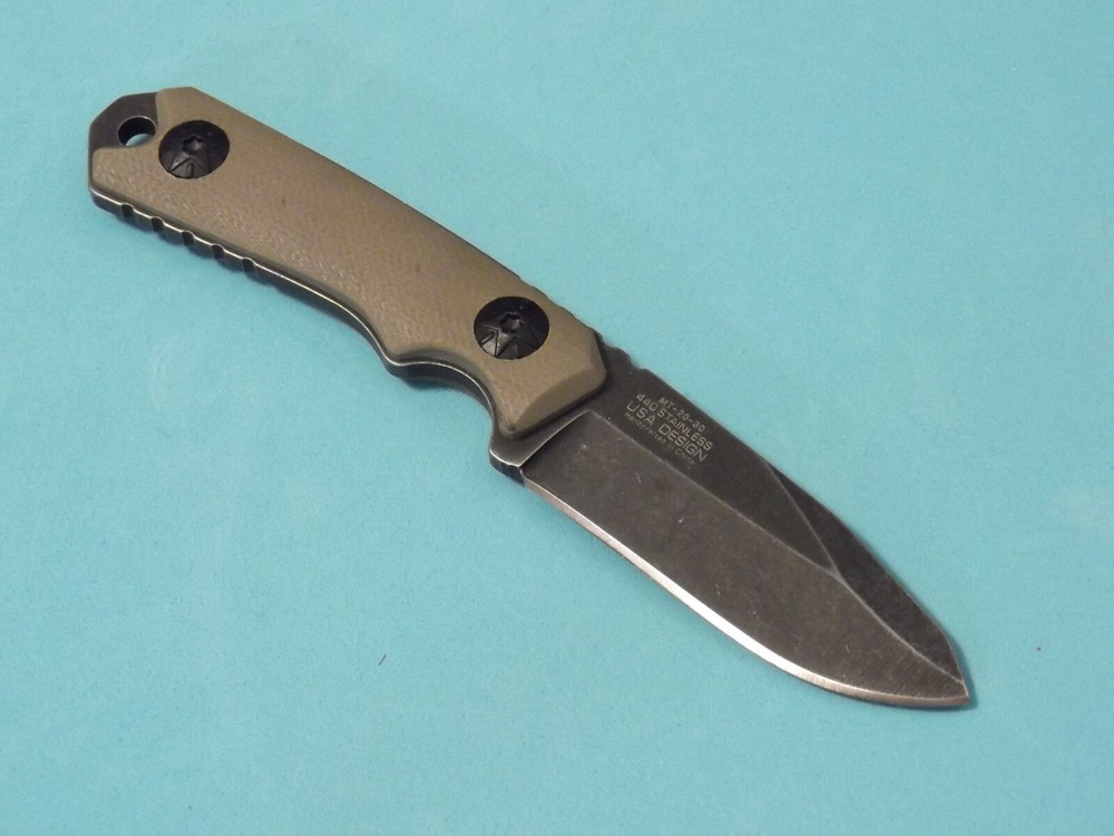 MTech MT2030 Mini Neck Knife Stonewashed fixed blade 4 3/4" overall MT-20-30