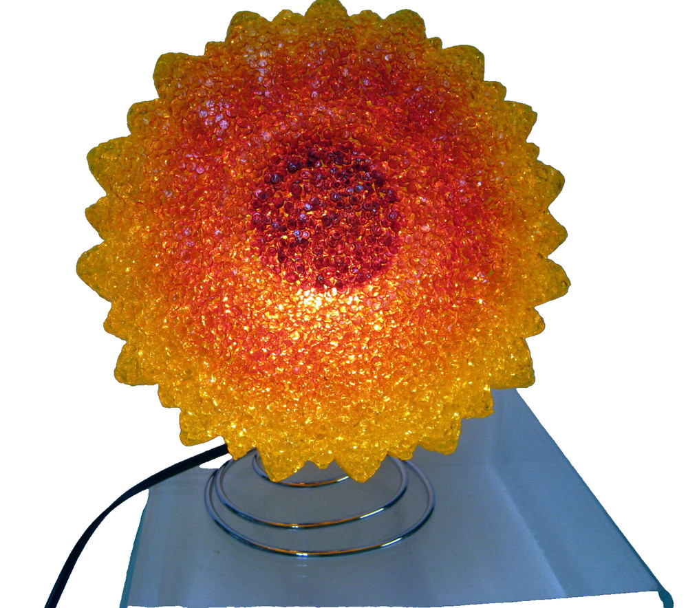 Bright Sunflower Shape Decorative Glow Lamp Retro Style Table Light