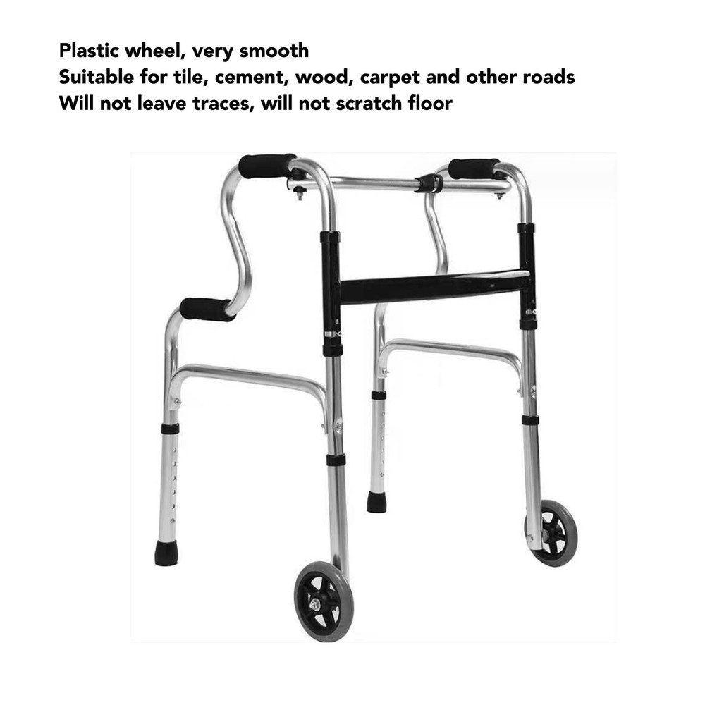2Pcs Adjustable Walker Wheels For Elderly Mobility Aid Accessories