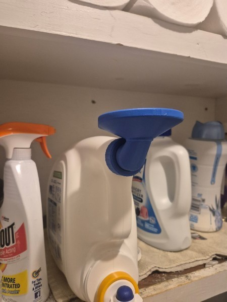 Liquid detergent cup drainer for The All Brand.