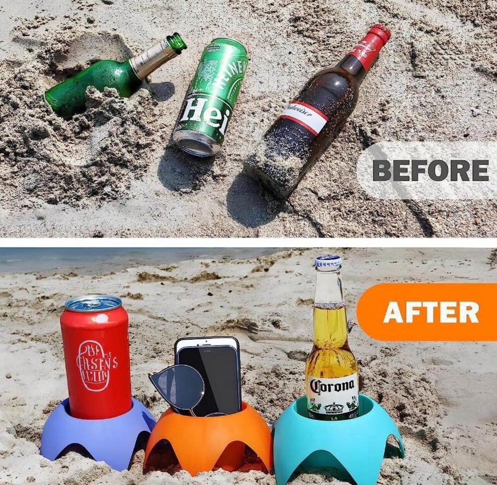 Beach Cup Holders Outdoor Camping Plastic Shelf