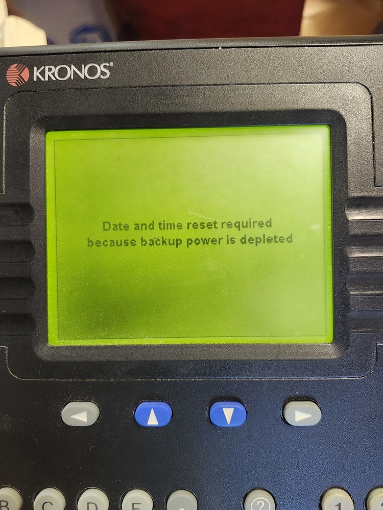 KRONOS System 4500 Time Clock Card Reader Terminal touch ID and power supply