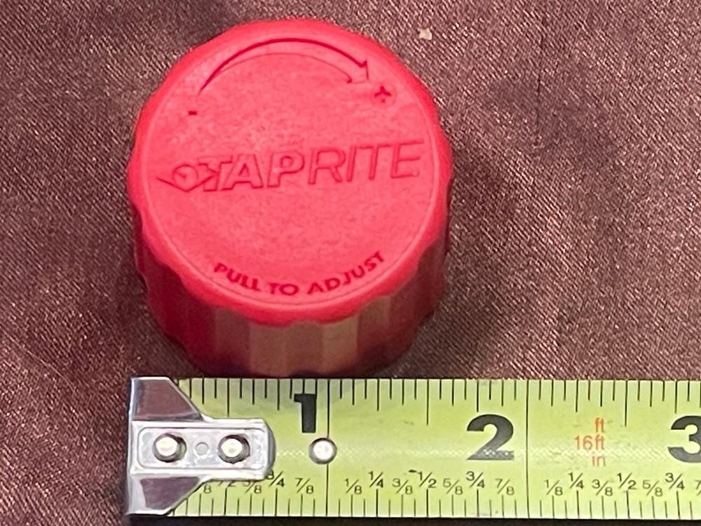 Taprite CO2 Regulator Bonnet Replacement Cap Red