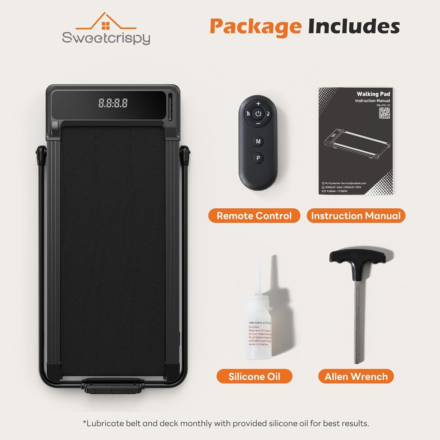 Compact Treadmill Quiet Under-Desk Walking Pad Slim & Portable Design for Home