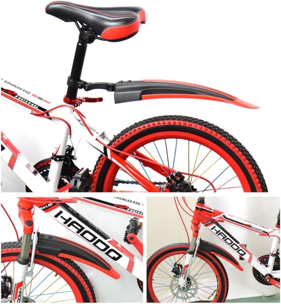 Adjustable Mountain Bike Mudguards Set - All Black